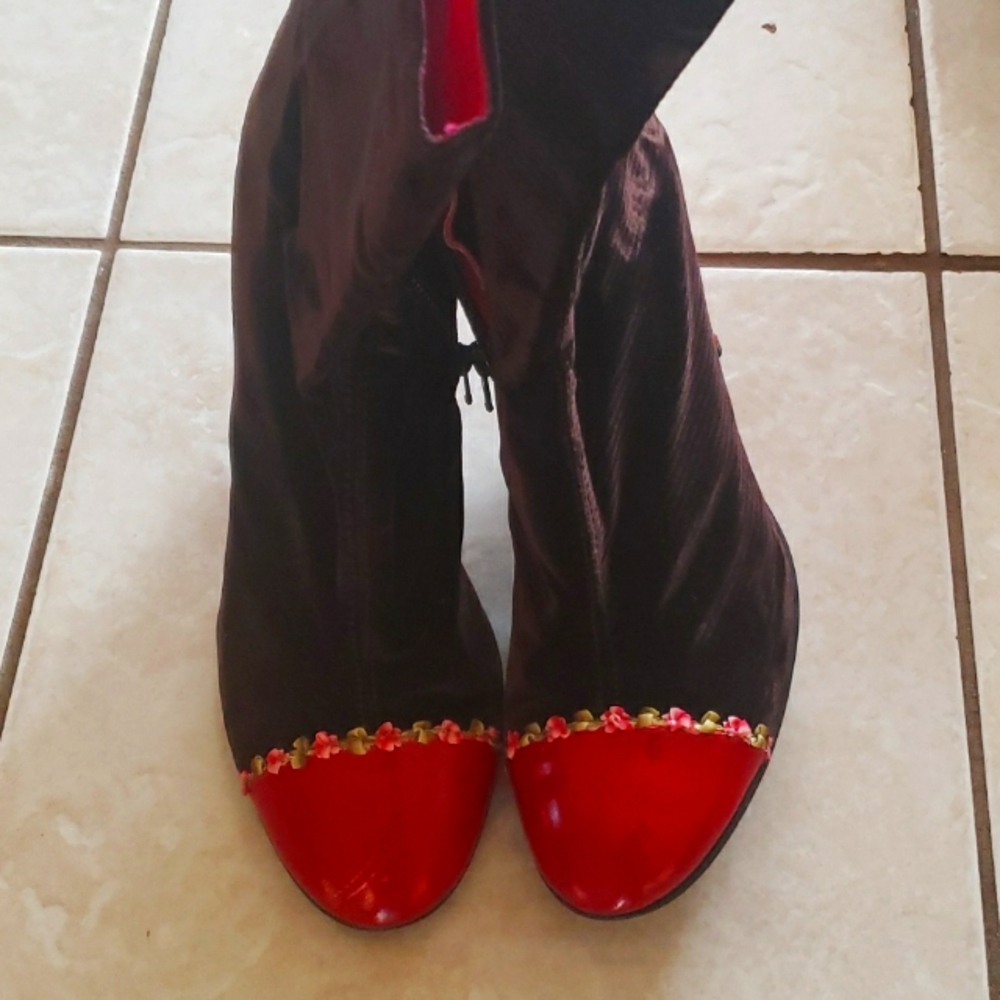Ursula Massaro black red bottom ankle boots